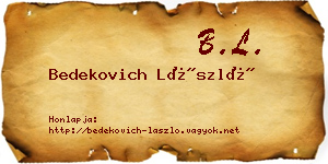 Bedekovich László névjegykártya